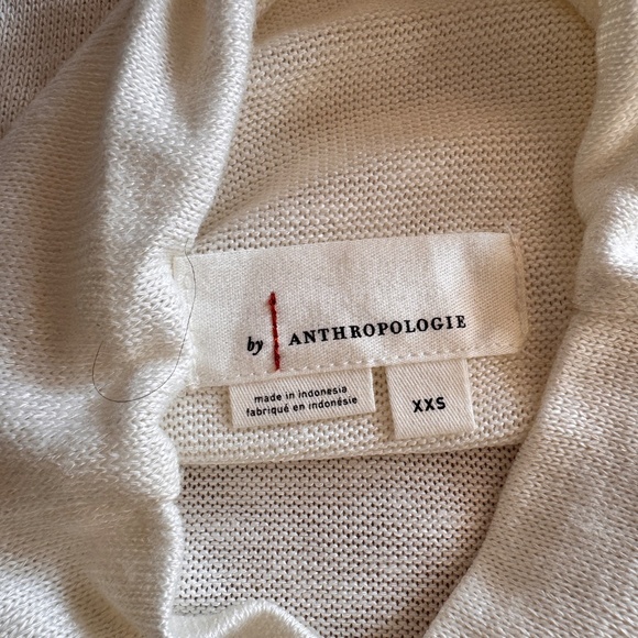 Anthropology Knit White Crop Dolma Top - XXS - Picture 3 of 3